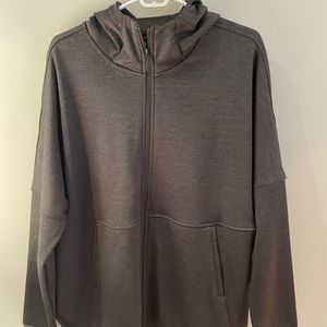 Womens The North face cozy slacker full zip. Dark gray heather. Size XL